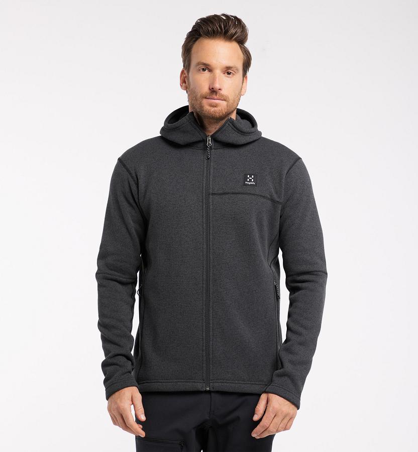 Haglöfs Mens Swook Fleece Black New Zealand 61430GLOC